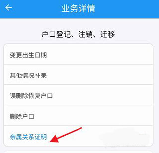 河南警民通app如何查询亲属关系证明