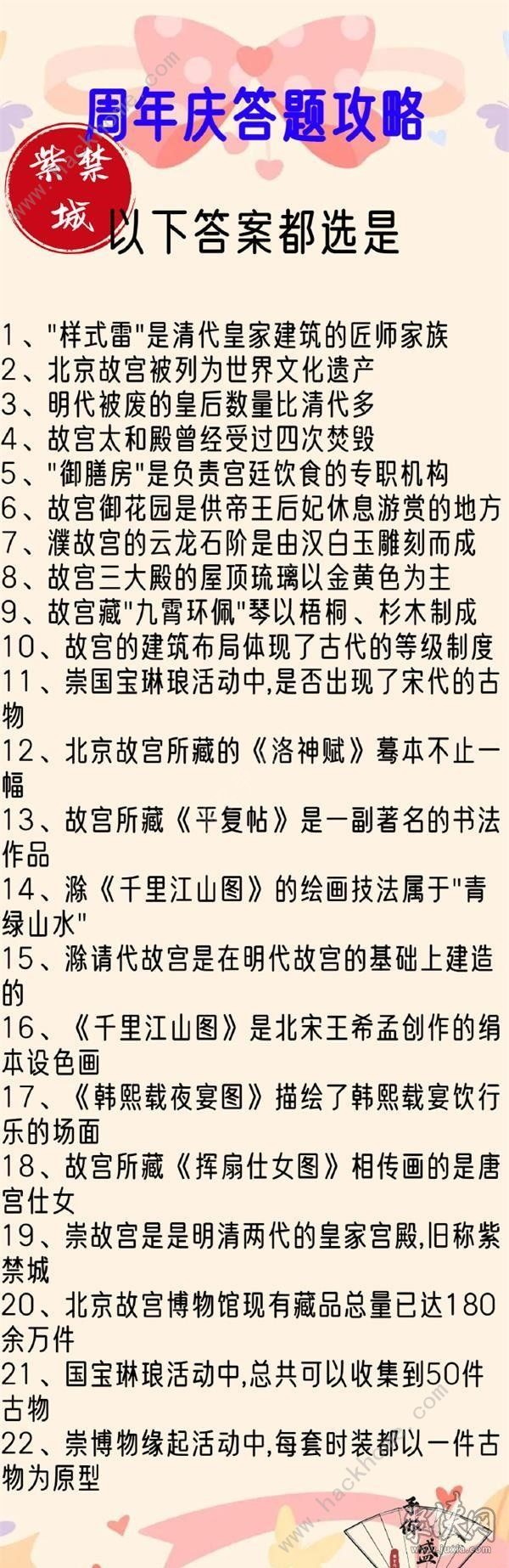 盛世芳华紫禁谜集答题答案大全 二周年紫禁谜集答题题目总汇[多图]图片5