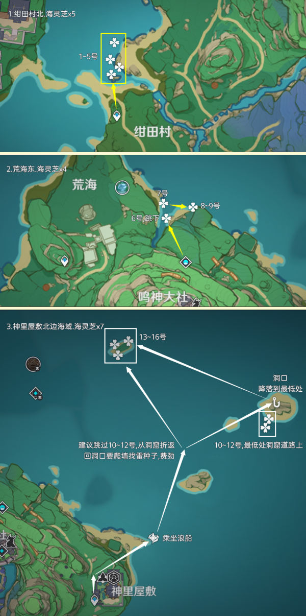 原神海灵芝全采集路线一览