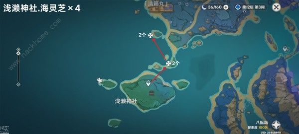 原神4.5海灵芝采集路线图 4.5版本海灵芝采集图示一览[多图]图片16