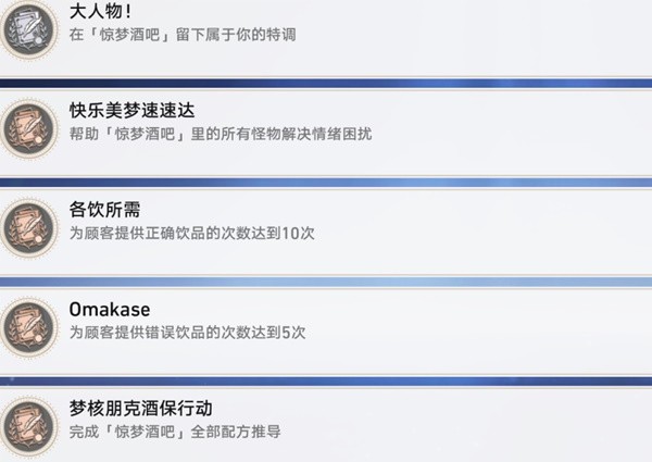 崩坏星穹铁道杯中逸事相关成就攻略