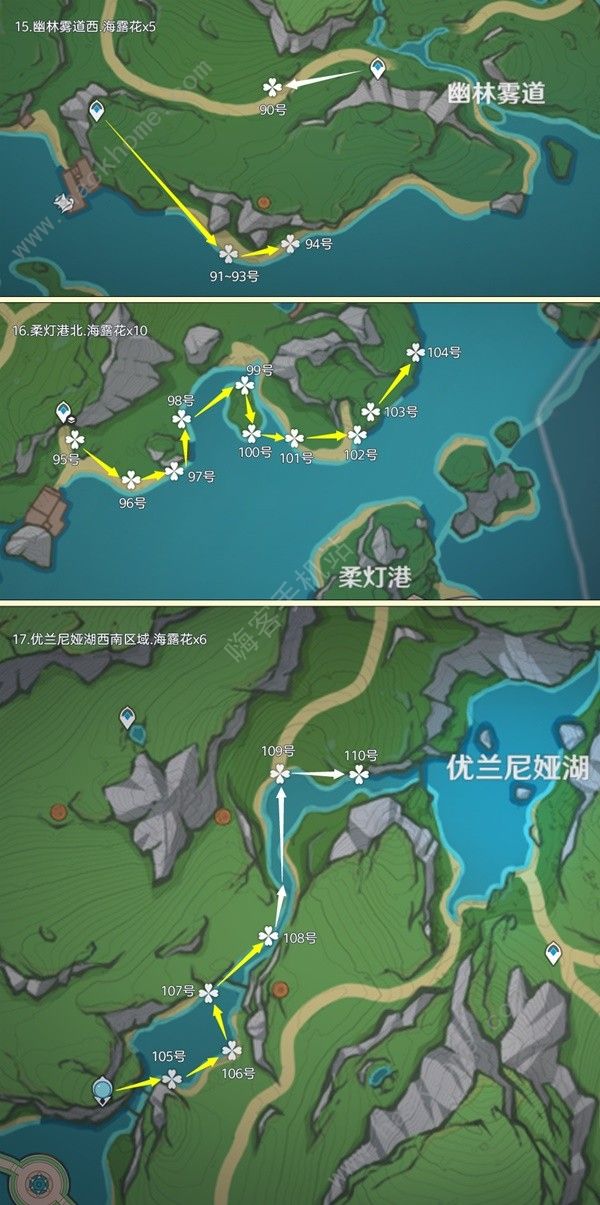 原神4.5海露花采集路线图最新 4.5海露花收集点位一览[多图]图片6